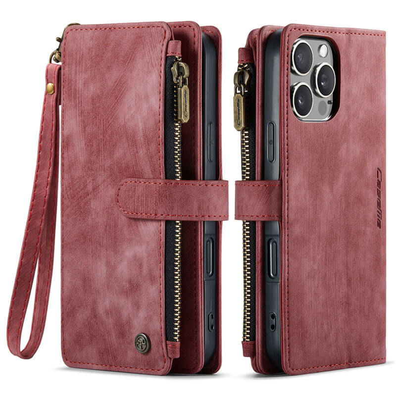 CaseMe iPhone 16 Pro Wallet Case with Wrist Strap