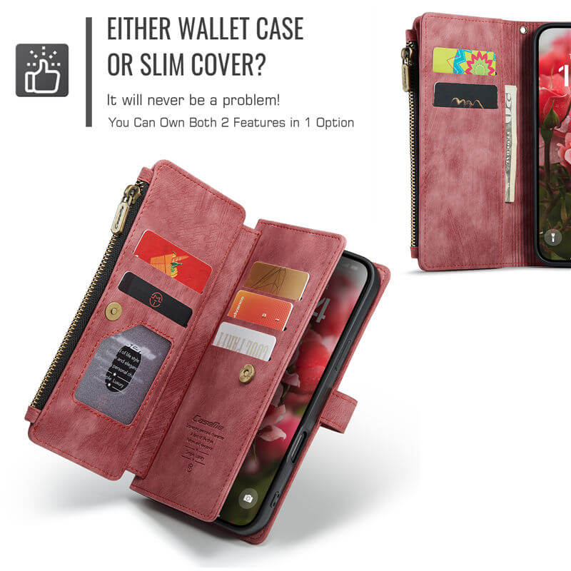 CaseMe iPhone 16 Pro Wallet Case with Wrist Strap