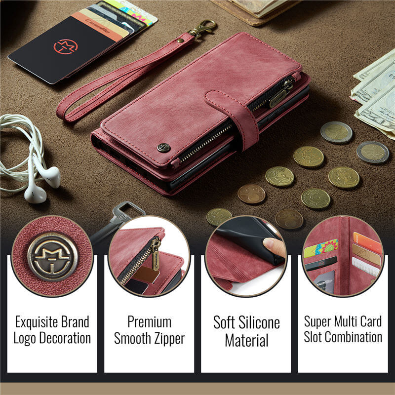 CaseMe iPhone 16 Pro Wallet Case with Wrist Strap