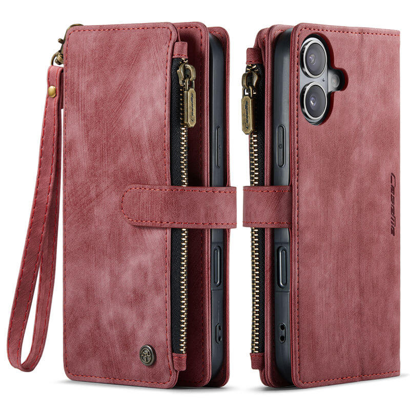 CaseMe iPhone 16 Wallet Case with Wrist Strap