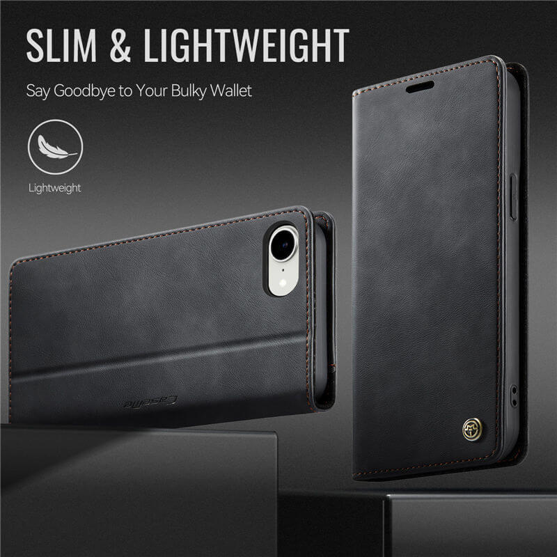 CaseMe iPhone 16E Magnetic Wallet Case with RFID Blocking