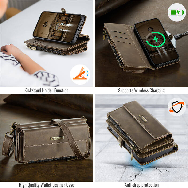 CaseMe iPhone 16e Crossbody Wallet Case