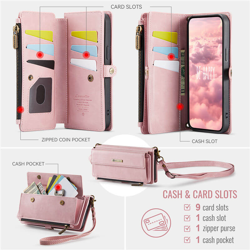CaseMe iPhone 16e Crossbody Wallet Case