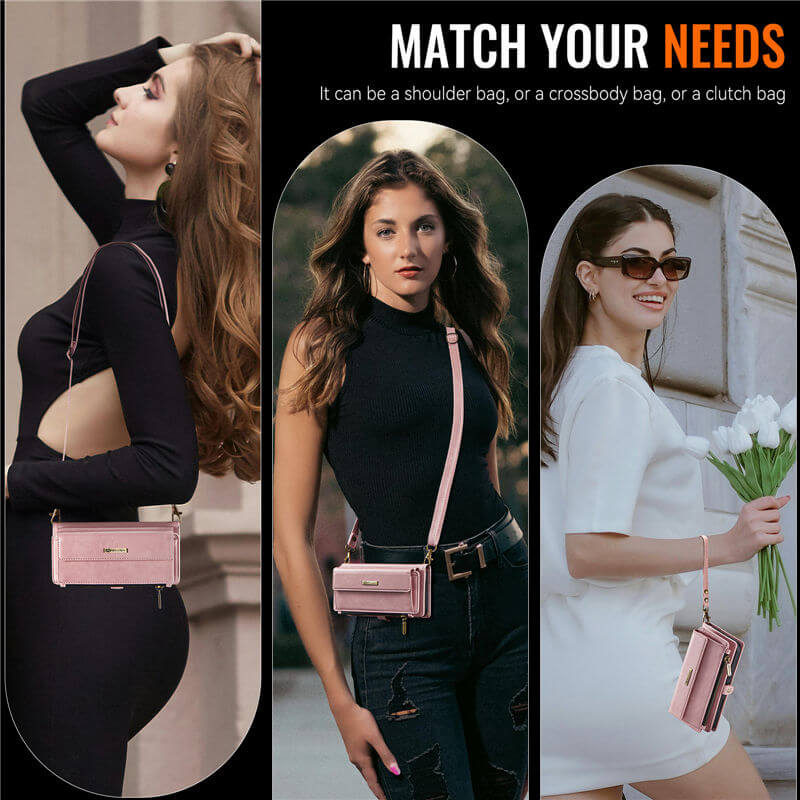 CaseMe iPhone 16e Crossbody Wallet Case