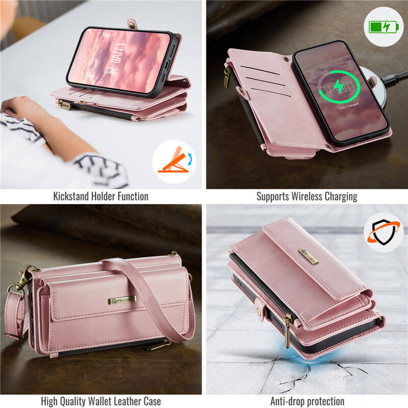CaseMe iPhone 16e Crossbody Wallet Case