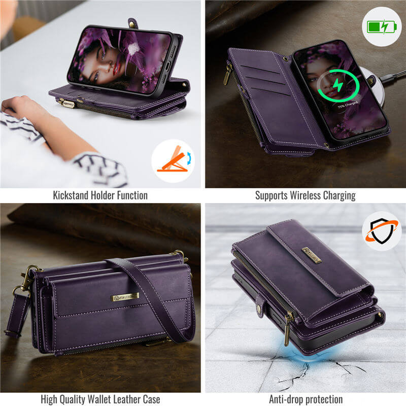 CaseMe iPhone 16e Crossbody Wallet Case
