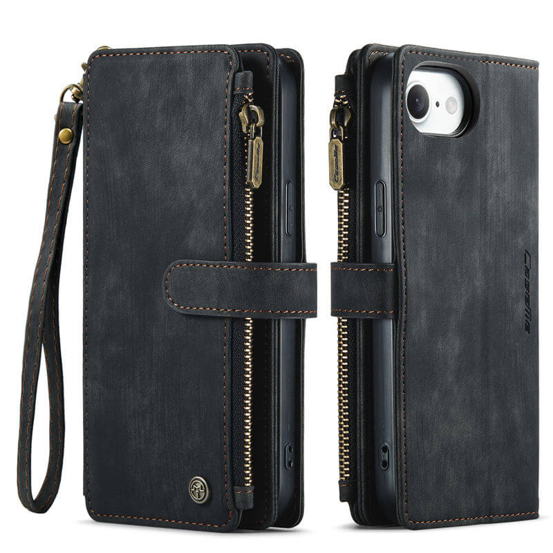 CaseMe iPhone 16e Wallet Case with Wrist Strap