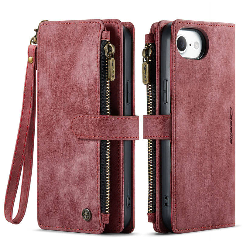 CaseMe iPhone 16e Wallet Case with Wrist Strap