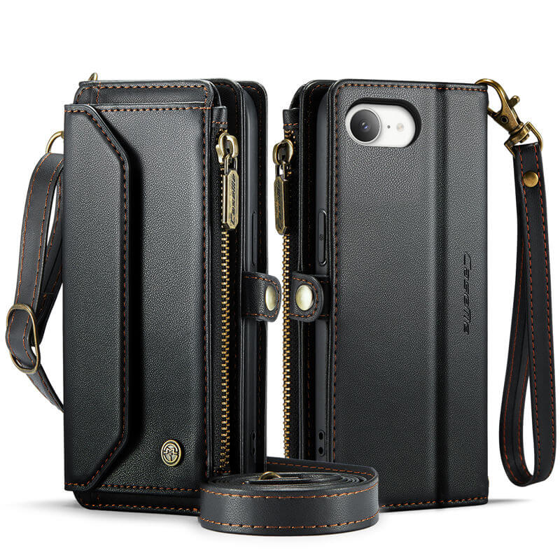 CaseMe iPhone 16e Wallet RFID Blocking Crossbody Phone Case