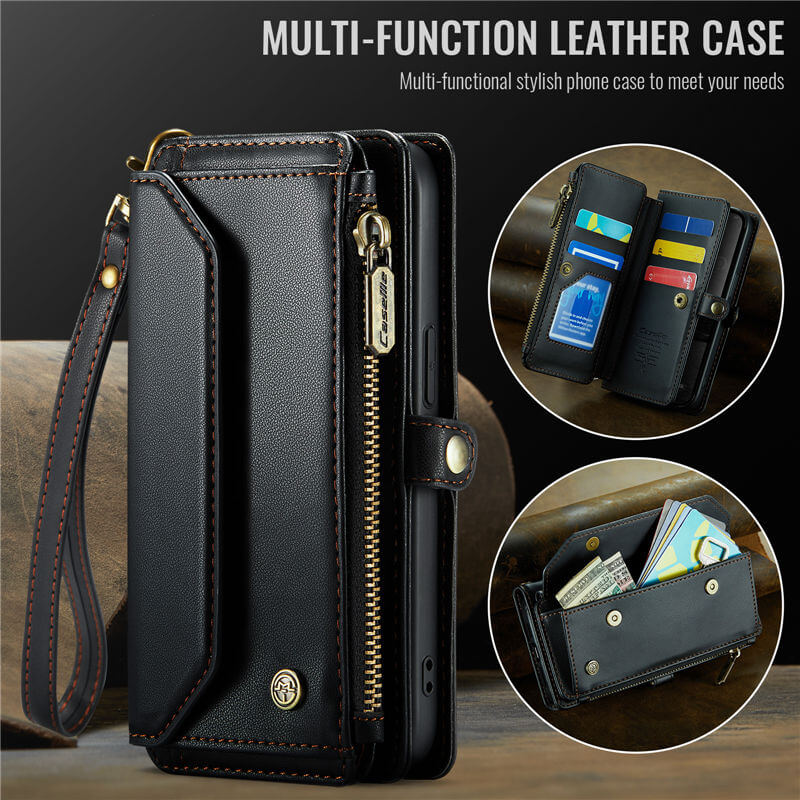 CaseMe iPhone 16e Wallet RFID Blocking Crossbody Phone Case