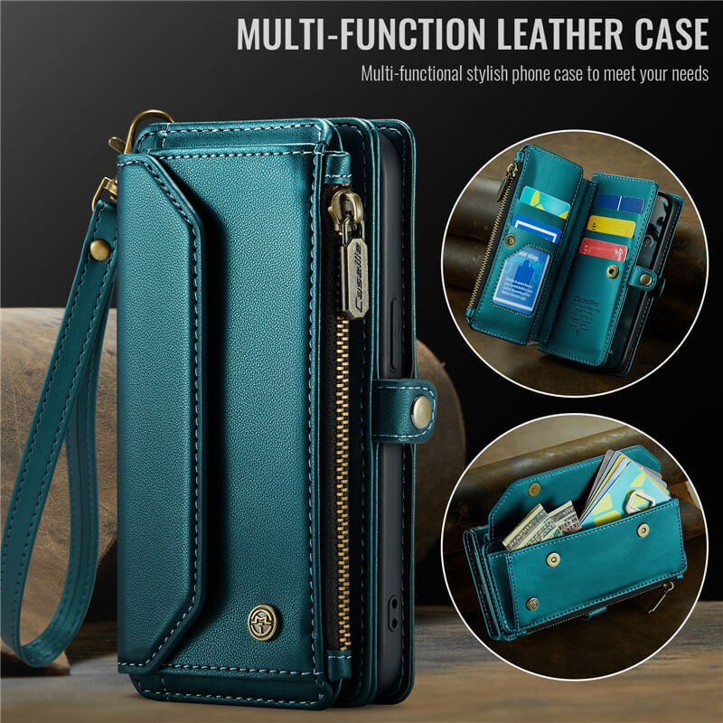 CaseMe iPhone 16e Wallet RFID Blocking Crossbody Phone Case