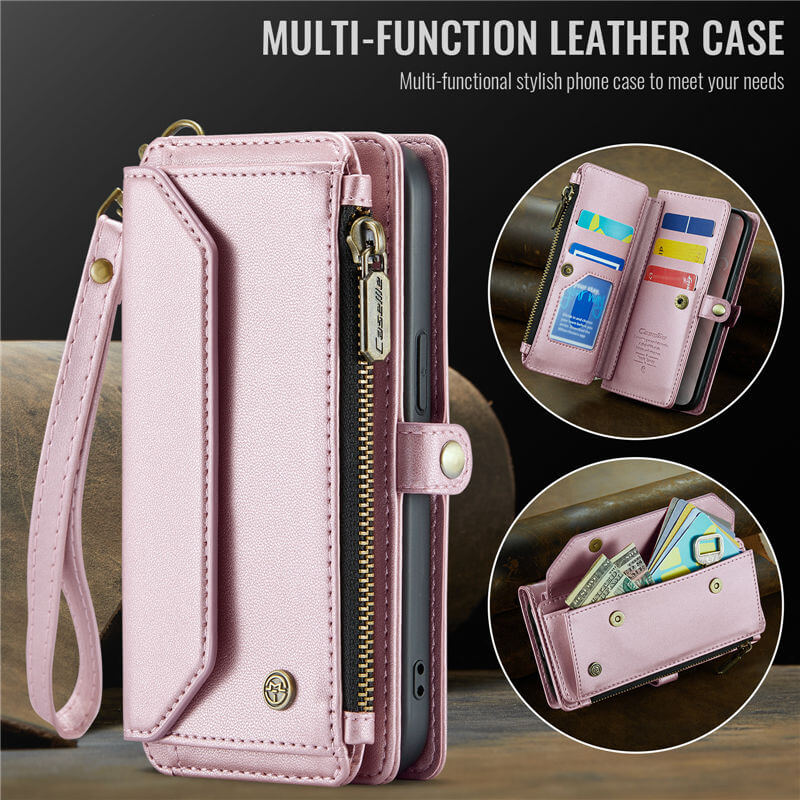 CaseMe iPhone 16e Wallet RFID Blocking Crossbody Phone Case