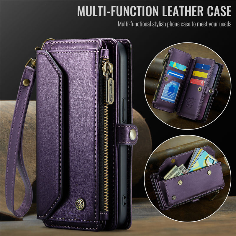 CaseMe iPhone 16e Wallet RFID Blocking Crossbody Phone Case