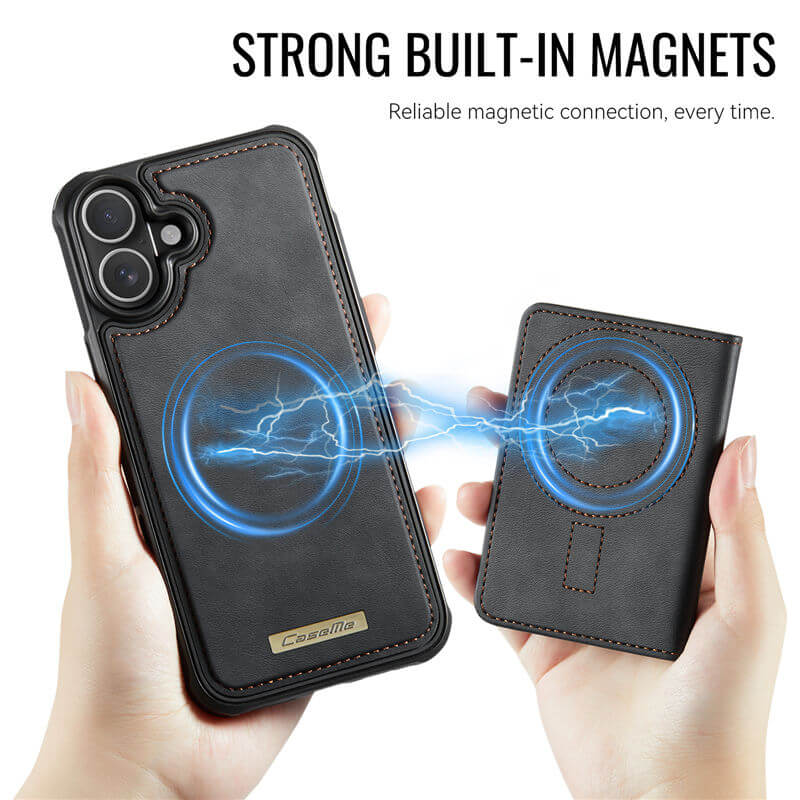 CaseMe iPhone 16 2-in-1 Detachable Magnetic Wallet Case