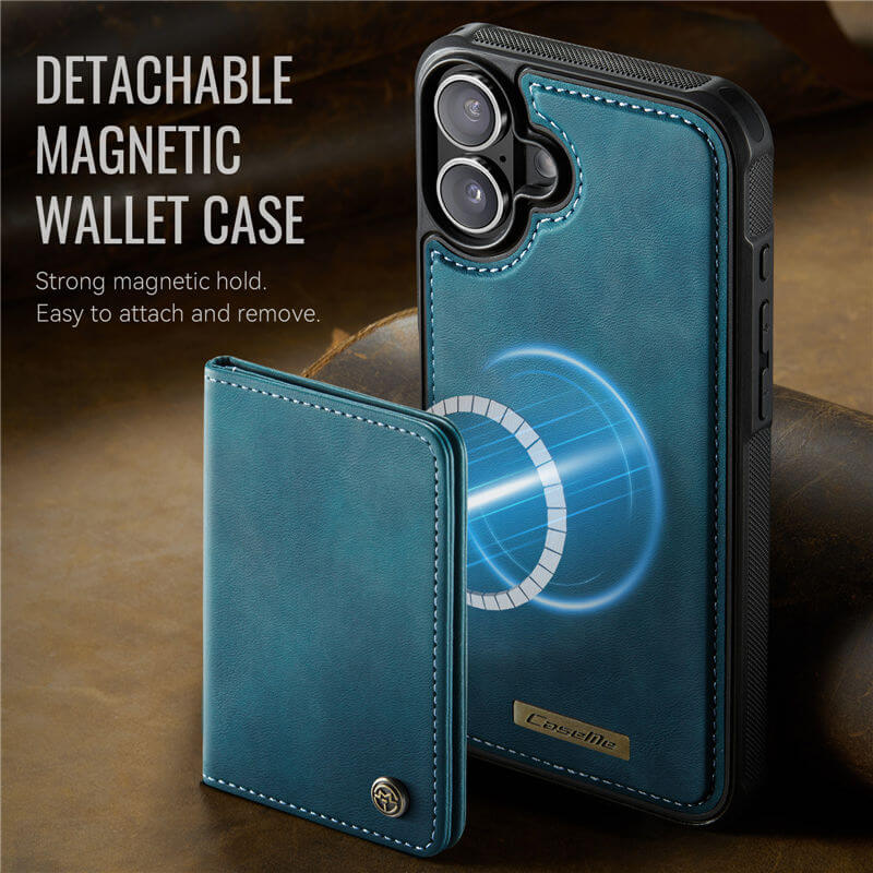 CaseMe iPhone 16 2-in-1 Detachable Magnetic Wallet Case