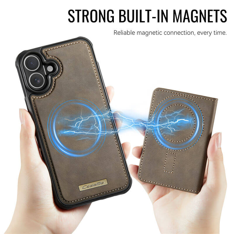 CaseMe iPhone 16 Plus 2-in-1 Detachable Magnetic Wallet Case