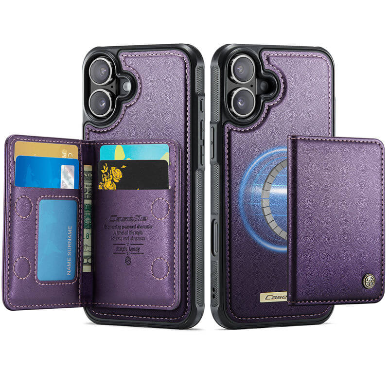 CaseMe iPhone 16 2-in-1 Detachable Magnetic Wallet Case