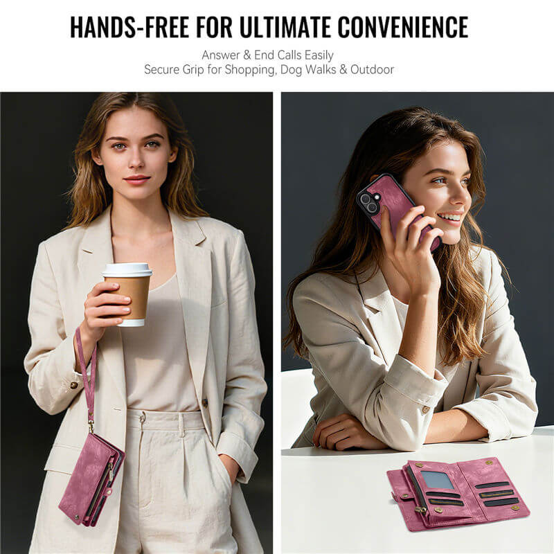 CaseMe iPhone 17 2-in-1 Magnetic RFID Wallet Case