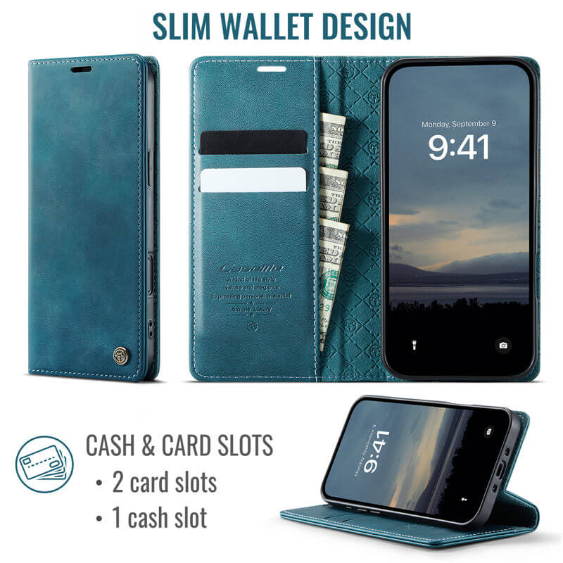 CaseMe iPhone Air Magnetic Wallet Case with RFID Blocking