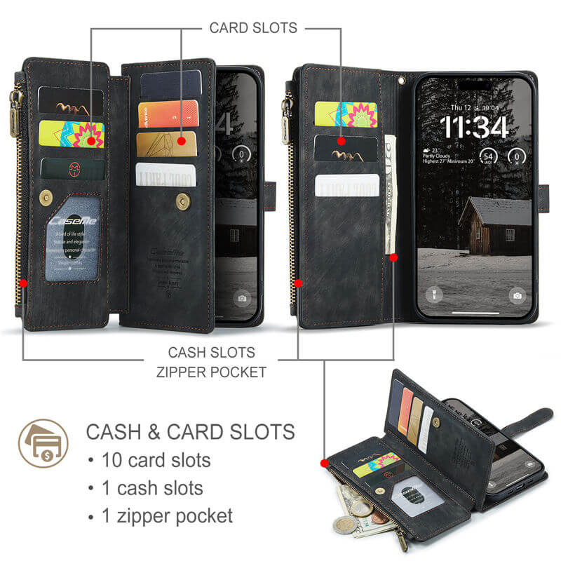 CaseMe iPhone Air Wallet Case with Wrist Strap