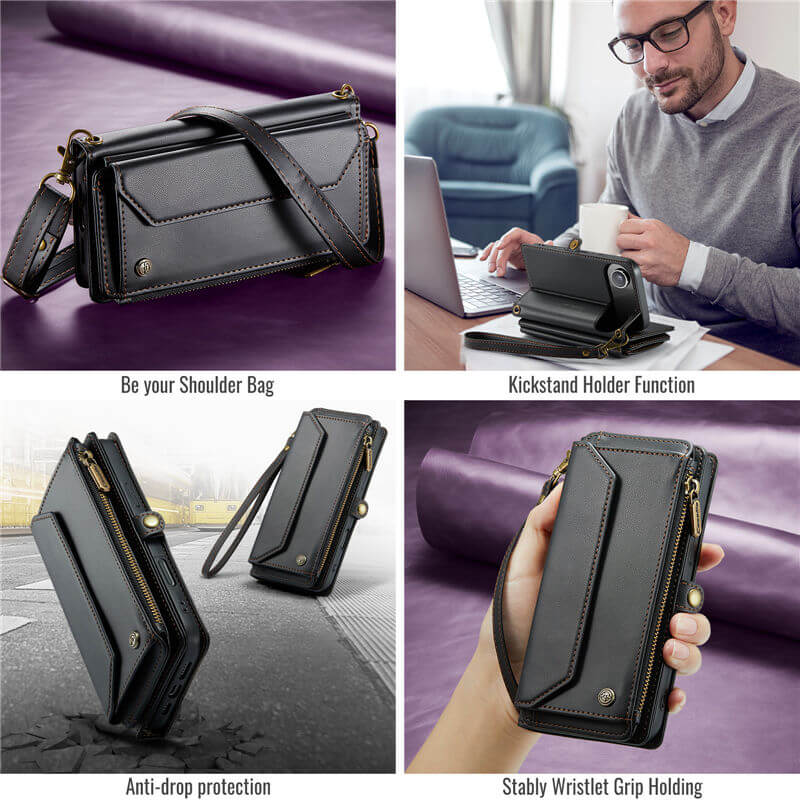 CaseMe iPhone Air Wallet RFID Blocking Crossbody Phone Case