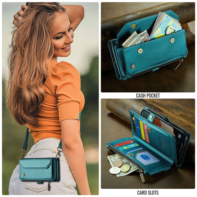 CaseMe iPhone Air Wallet RFID Blocking Crossbody Phone Case