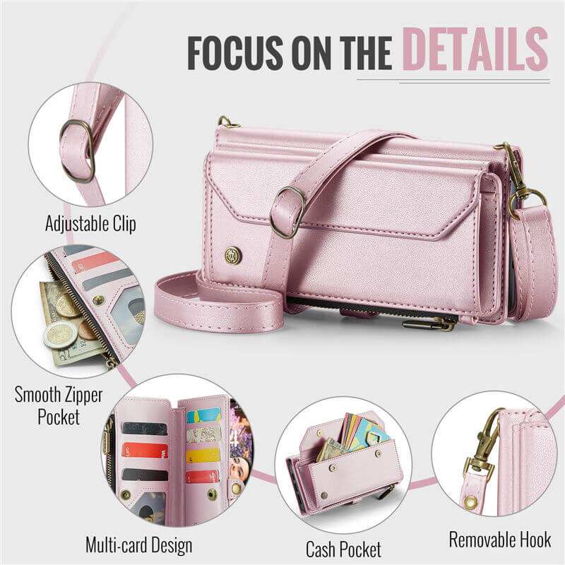 CaseMe iPhone Air Wallet RFID Blocking Crossbody Phone Case