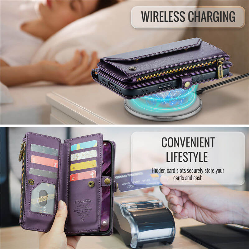 CaseMe iPhone Air Wallet RFID Blocking Crossbody Phone Case