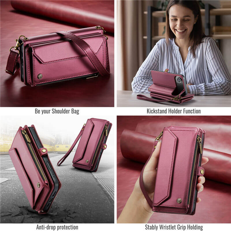 CaseMe iPhone Air Wallet RFID Blocking Crossbody Phone Case