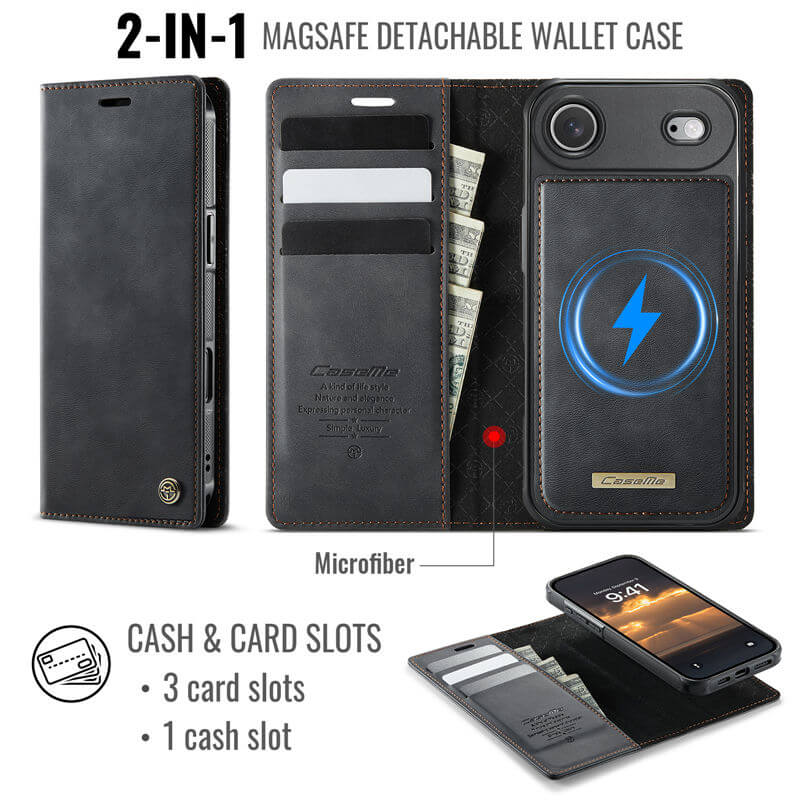 CaseMe iPhone Air 2-in-1 Magnetic Wallet Case