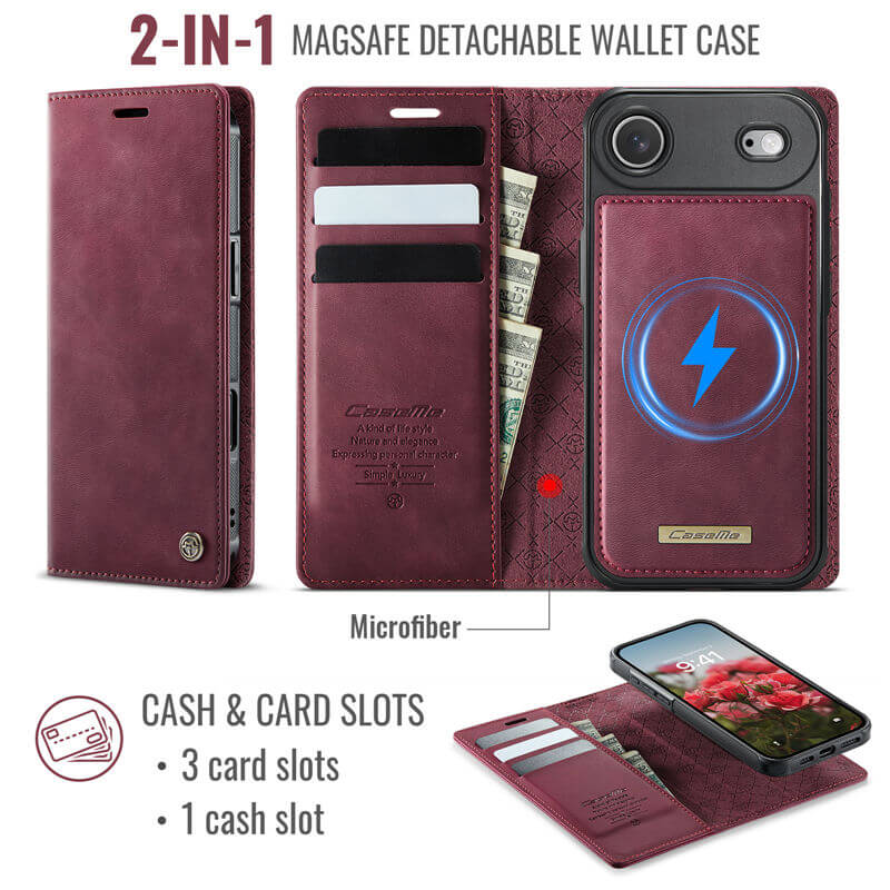 CaseMe iPhone Air 2-in-1 Magnetic Wallet Case