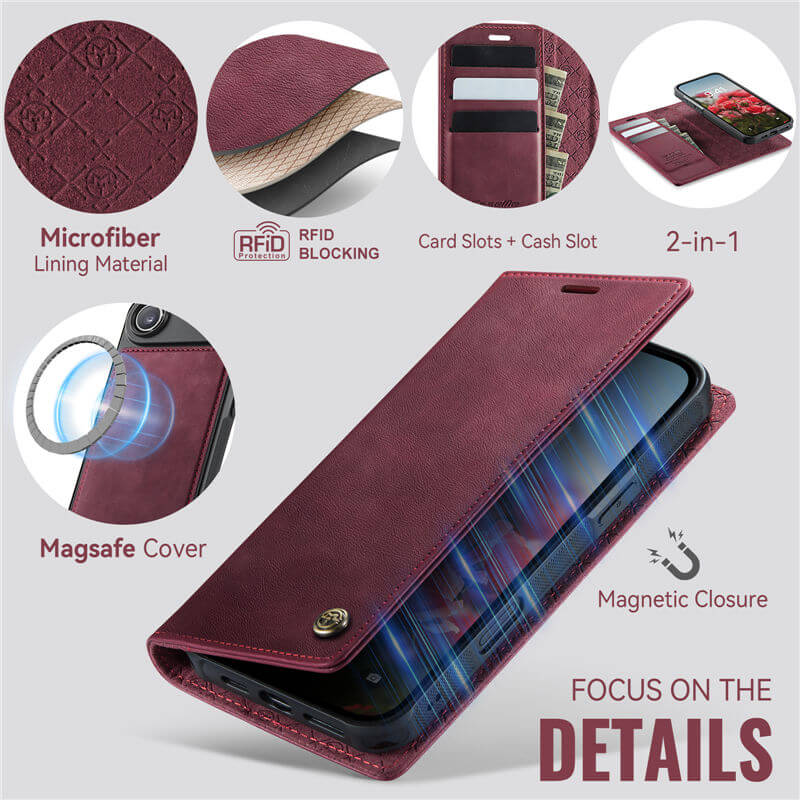 CaseMe iPhone Air 2-in-1 Magnetic Wallet Case