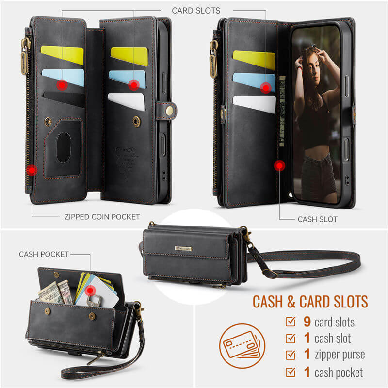 CaseMe iPhone 17 Crossbody Wallet Case