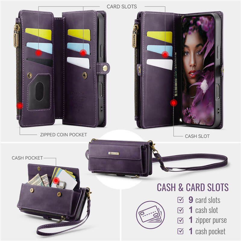CaseMe iPhone 17 Crossbody Wallet Case