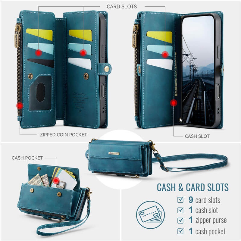 CaseMe iPhone 17 Pro Max Crossbody Wallet Case