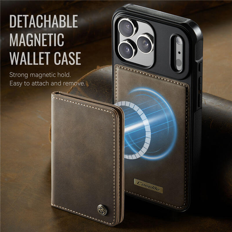 CaseMe iPhone 17 Pro 2-in-1 Detachable Magnetic Wallet Case