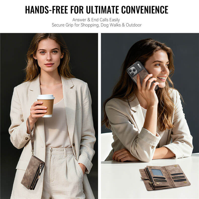 CaseMe iPhone 17 Pro 2-in-1 Magnetic RFID Wallet Case