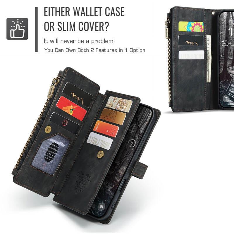 CaseMe iPhone 17 Pro Max Wallet Case with Wrist Strap