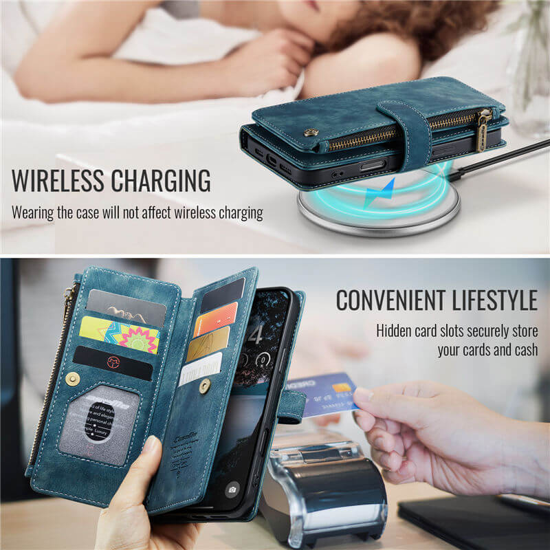 CaseMe iPhone 17 Pro Max Wallet Case with Wrist Strap