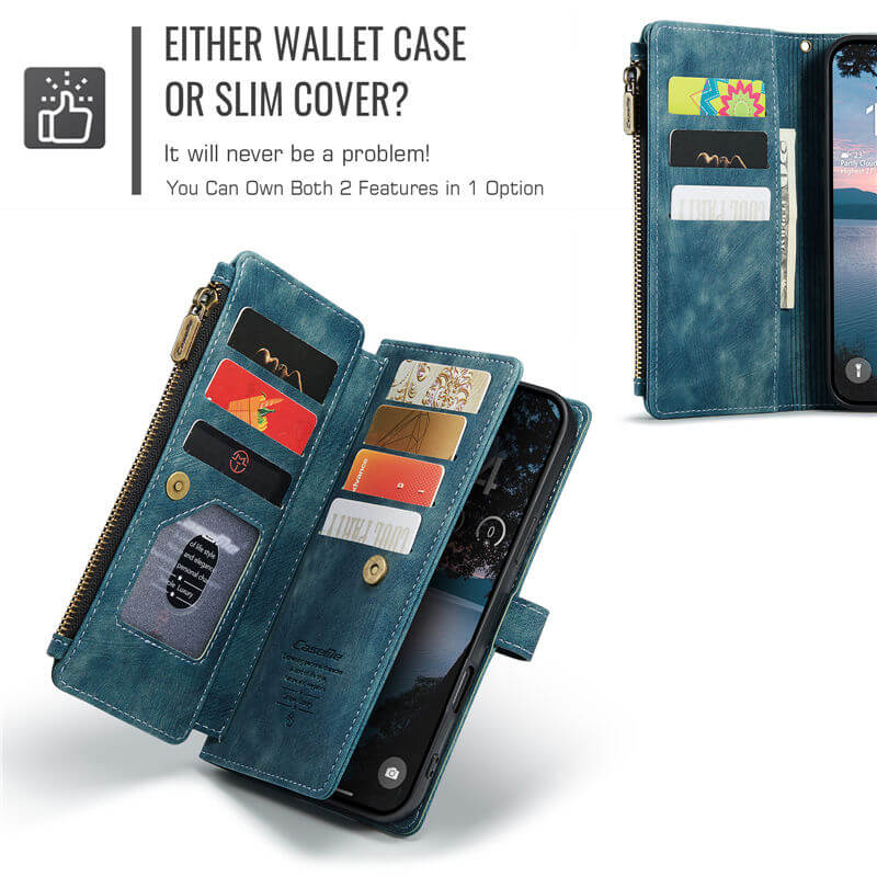 CaseMe iPhone 17 Pro Max Wallet Case with Wrist Strap