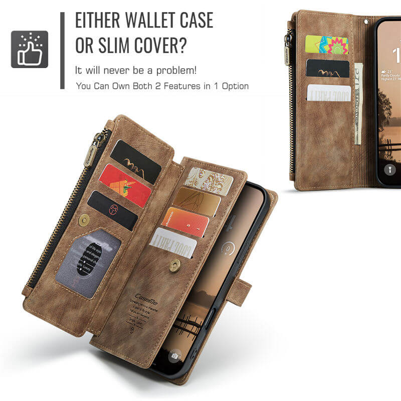 CaseMe iPhone 17 Pro Max Wallet Case with Wrist Strap