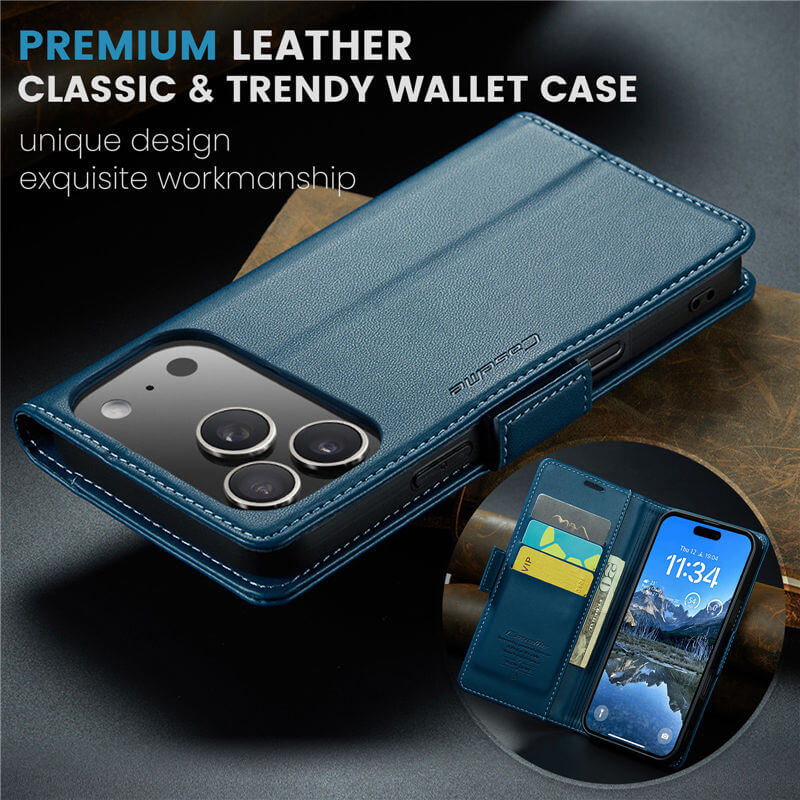 CaseMe iPhone 17 Pro Max Wallet RFID Blocking Case