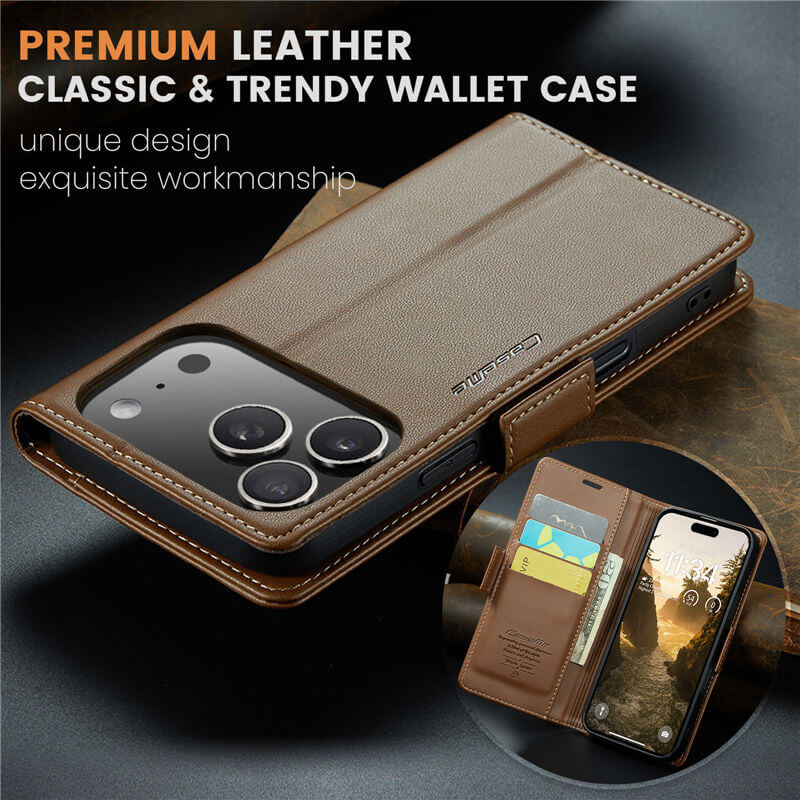 CaseMe iPhone 17 Pro Wallet RFID Blocking Case