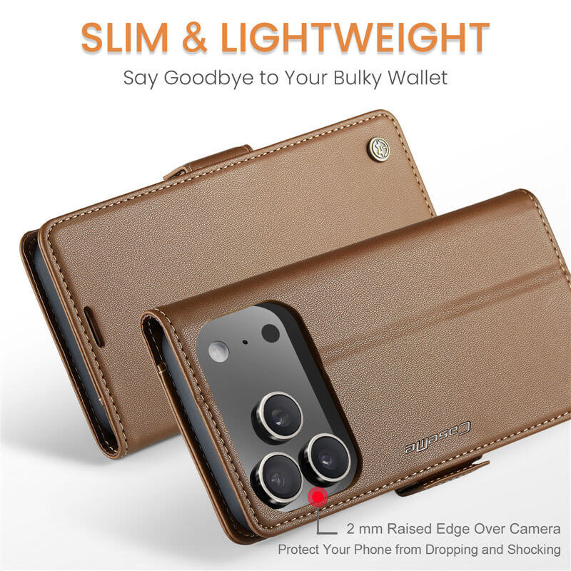 CaseMe iPhone 17 Pro Wallet RFID Blocking Case