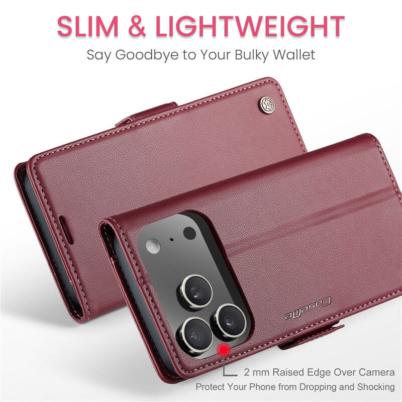 CaseMe iPhone 17 Pro Wallet RFID Blocking Case