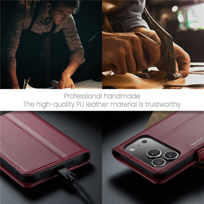 CaseMe iPhone 17 Pro Wallet RFID Blocking Case