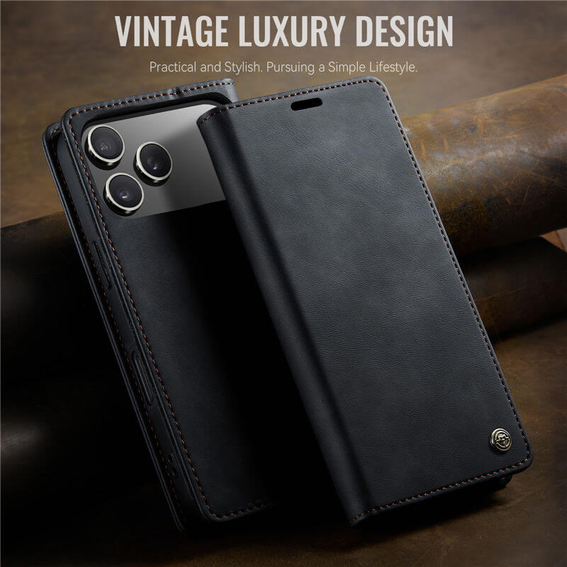 CaseMe iPhone 17 Pro Magnetic Wallet Case with RFID Blocking