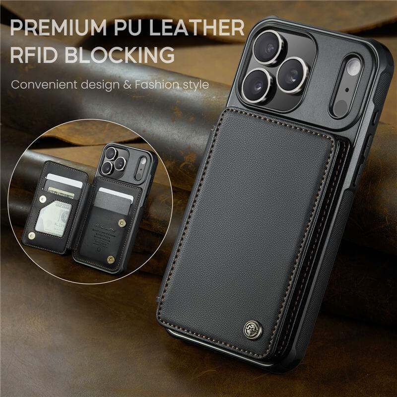 CaseMe iPhone 17 Pro RFID Blocking Card Holder Case