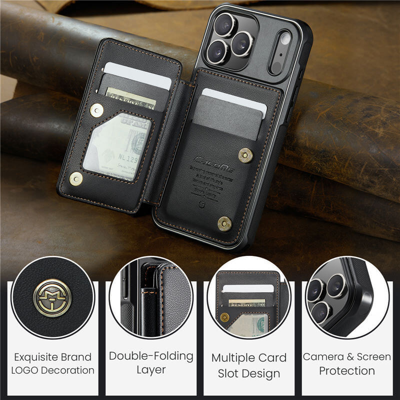 CaseMe iPhone 17 Pro RFID Blocking Card Holder Case