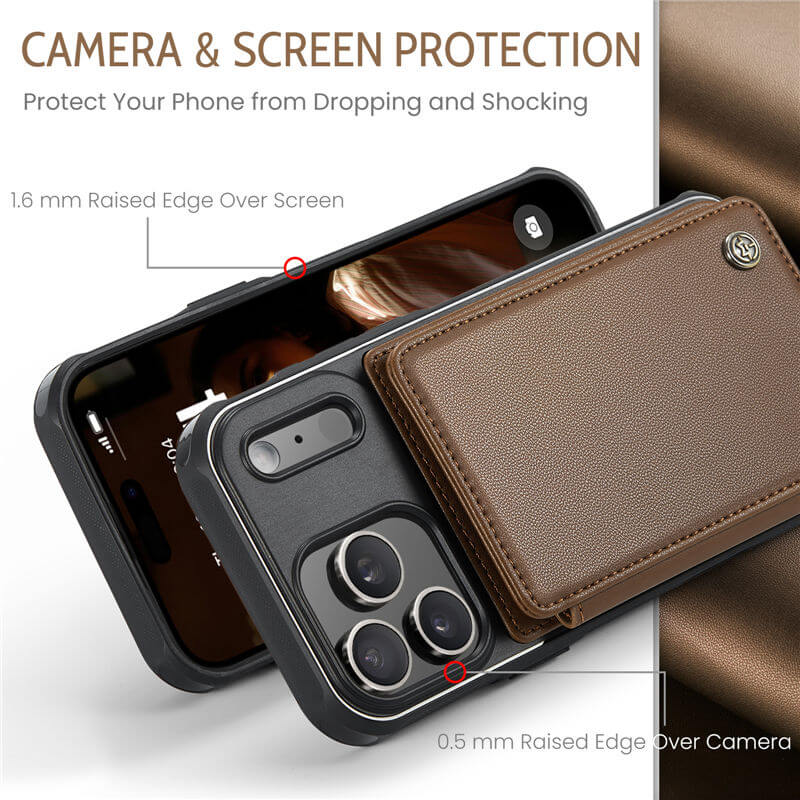 CaseMe iPhone 17 Pro Max RFID Blocking Card Holder Case